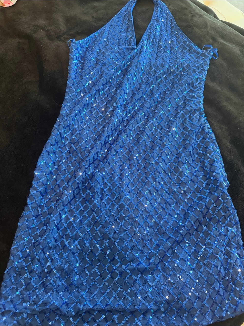 SHEIN Royal Blue Sequin Mini Dress